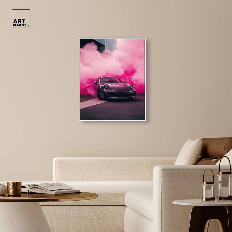 Turbocharged Pink Canvas by Art Remedy