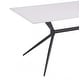 preview thumbnail 29 of 131, Elega Modern Sintered Stone Dining Table Modern Trestle Base Powder-Coated Steel Frame Kitchen Table - 47"-71"