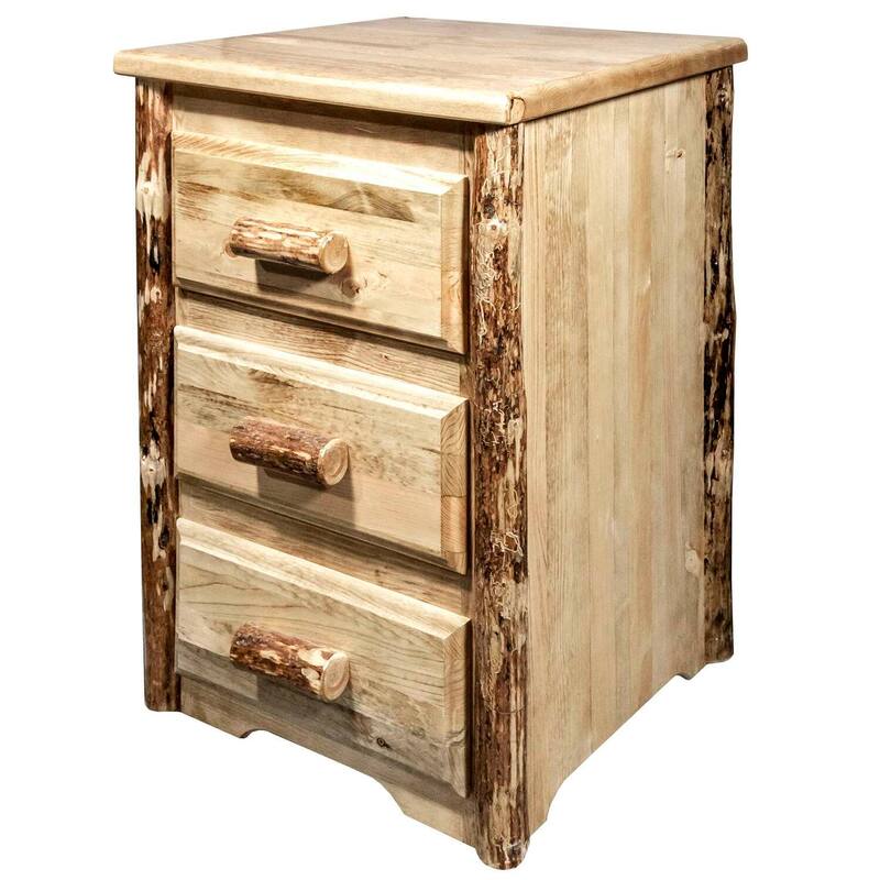 Nightstand 3 Drawer Storage Organizer - Bedroom End Table, Handcrafted Furniture, 20"L x 20"W x 30"H