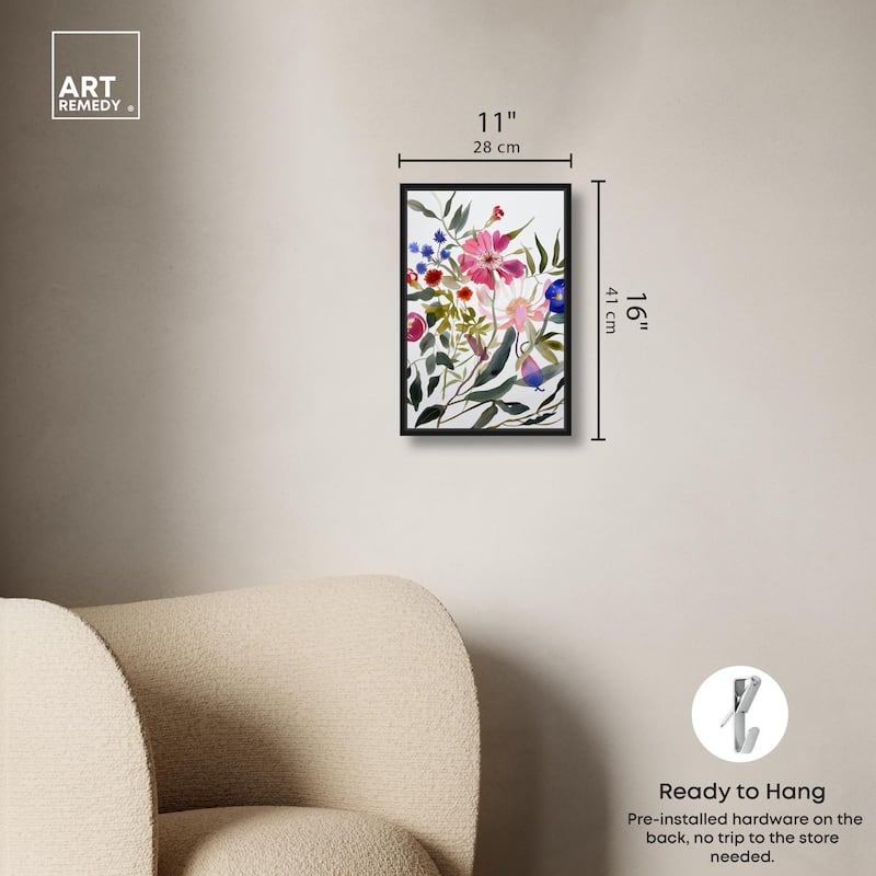 Watery Petals I Canvas by Art Remedy