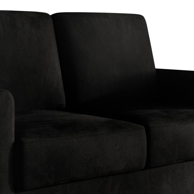 Clayfell Goliad Velvet Arm Loveseat with Pocket Spring, Soft Cushions, Clean Lines Design