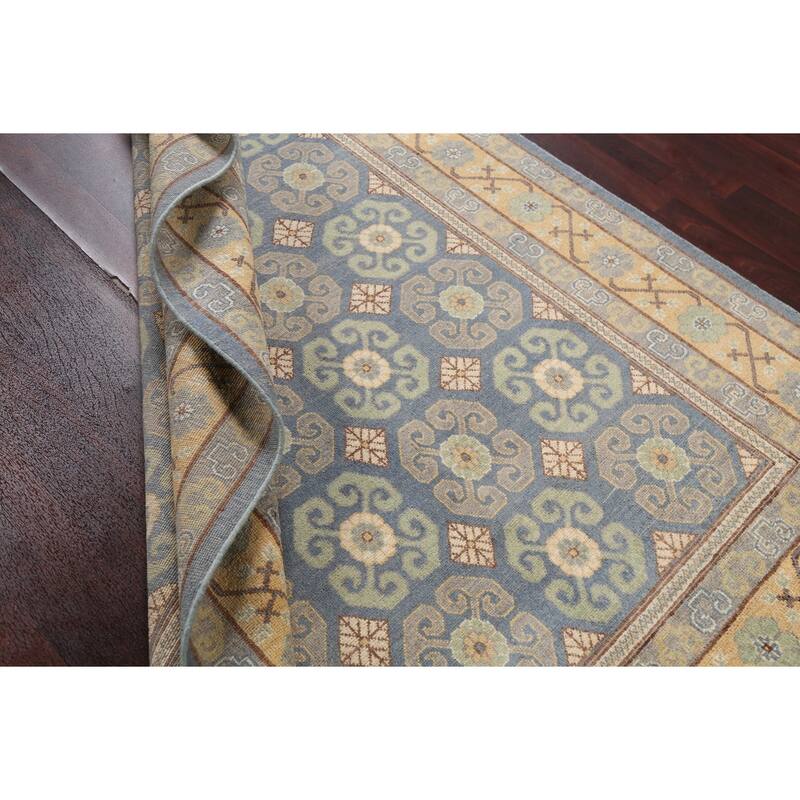 Vegetable Dye Geometric Khotan Home Decor Area Rug Wool Hand-knotted - 5'8" x 8'7"