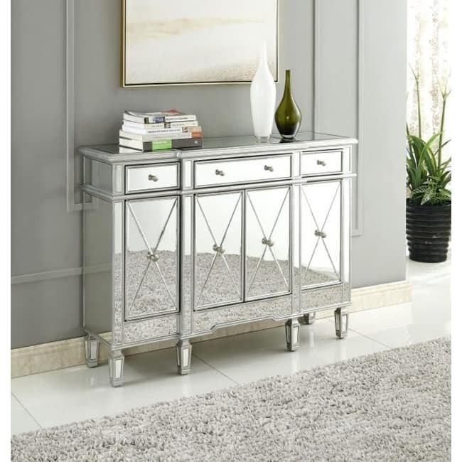 Elegant Lighting 3 Drawer 4 Door Cabinet 48" x 14" x 36"