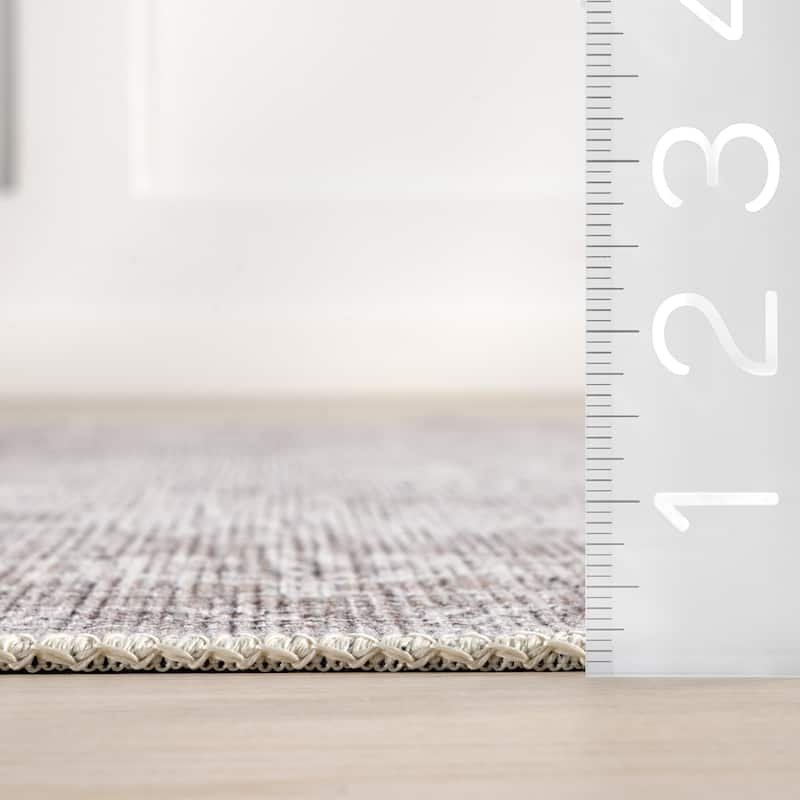 Nuloom Green Haven Collection Recycled Cotton Machine Washable Area Rug