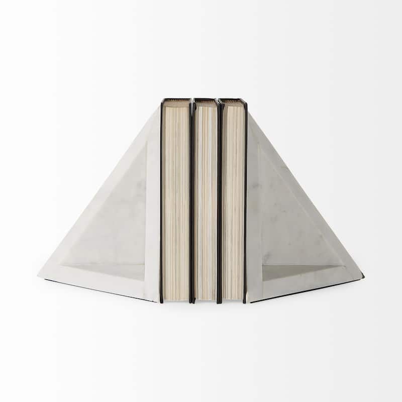 Sophia 8.0"L x 6.0"W x 7.0"H Marble Set Of Two Bookends