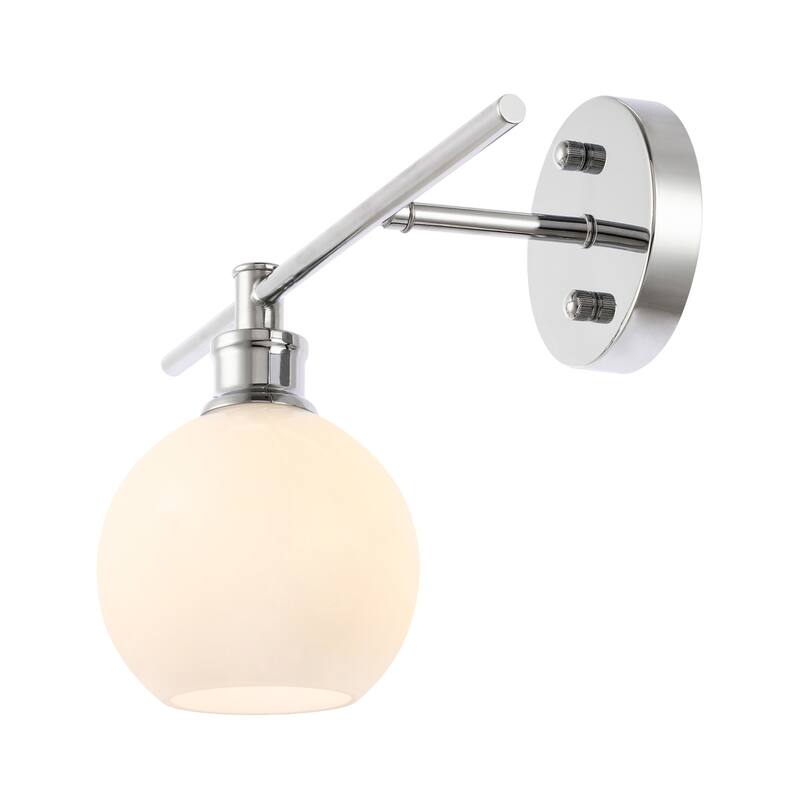Collins 1-Light Glass Left Wall Sconce - 14.7/9.8 - 14.7/9.8