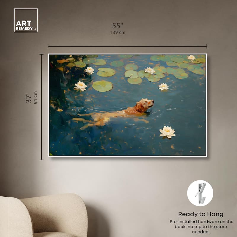 Pond Pup I Canvas by Art Remedy