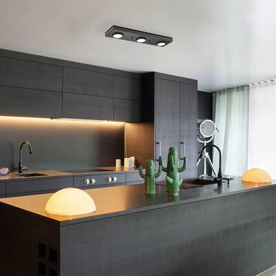 Bleecker 3-Light Matte Black LED Integrated Track Lighting - one size