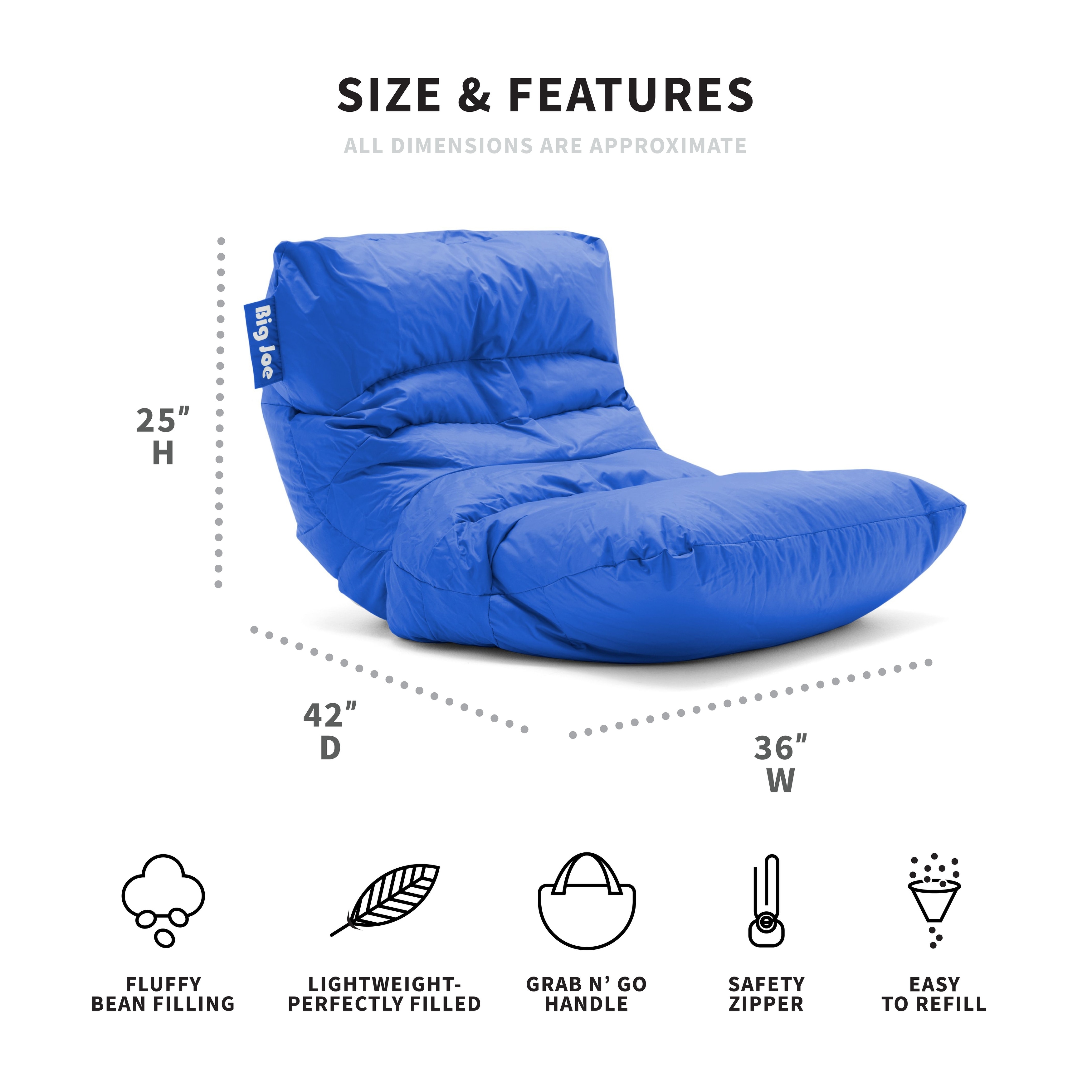 Big joe roma best sale bean bag chair