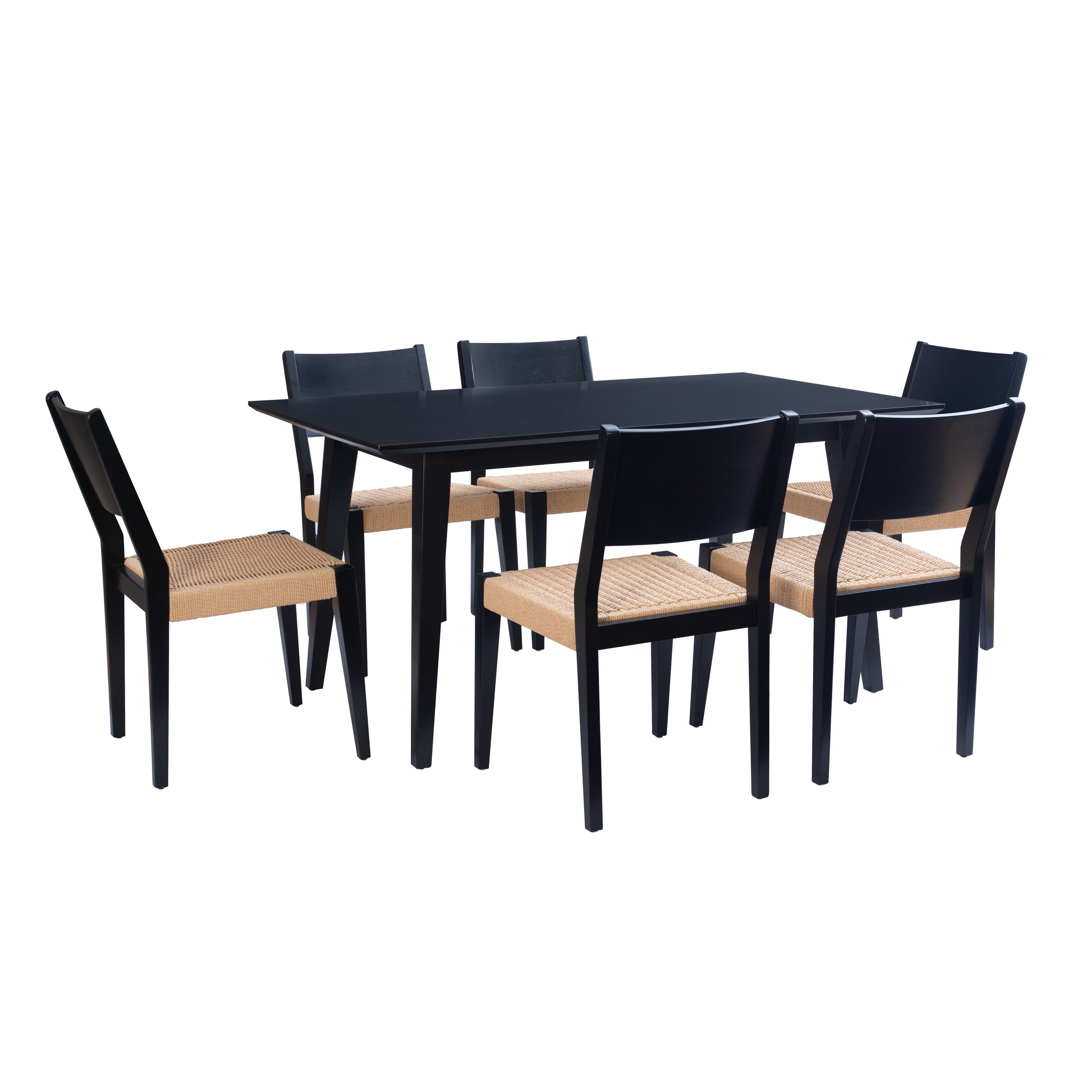 Caelan 7 Piece Basket Weave Dining Set Bed Bath Beyond 33170861