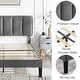 preview thumbnail 47 of 70, Kids Bed Frame, Height Adjustable Upholstered Bed, Twin Size Bed Set of 2