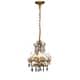 preview thumbnail 4 of 16, 4/6-Lights Vintage Small Candlestick Crystal Chandelier in Antique Gold