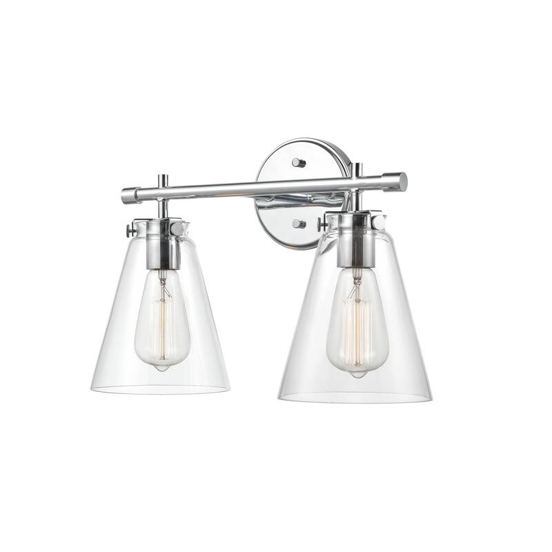 Millennium Lighting Aliza 2 Light Bathroom Vanity Fixture with Clear Glass Shades