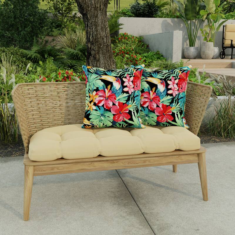16" x 16" Outdoor Throw Pillow - Set of 2 - 16'' L x 16'' W x 4'' H - Rani Citrus