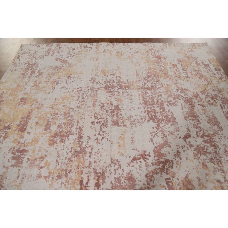 All-Over Abstract Rug Handmade Wool Carpet - 7'9"x 9'10"