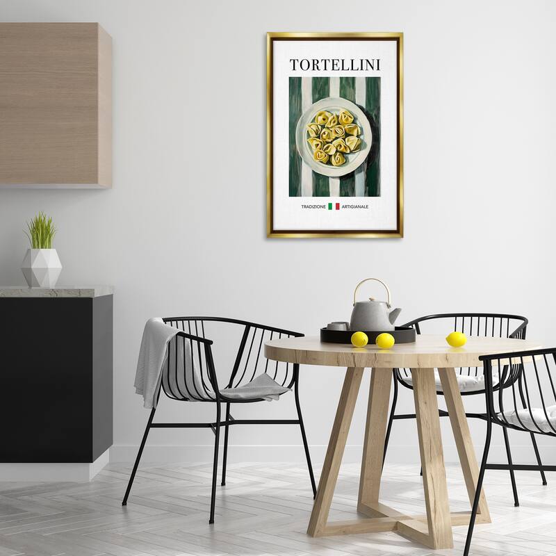 Stupell Traditional Tortellini Pasta Framed Floater Canvas Wall Art Design By Andreas Magnusson