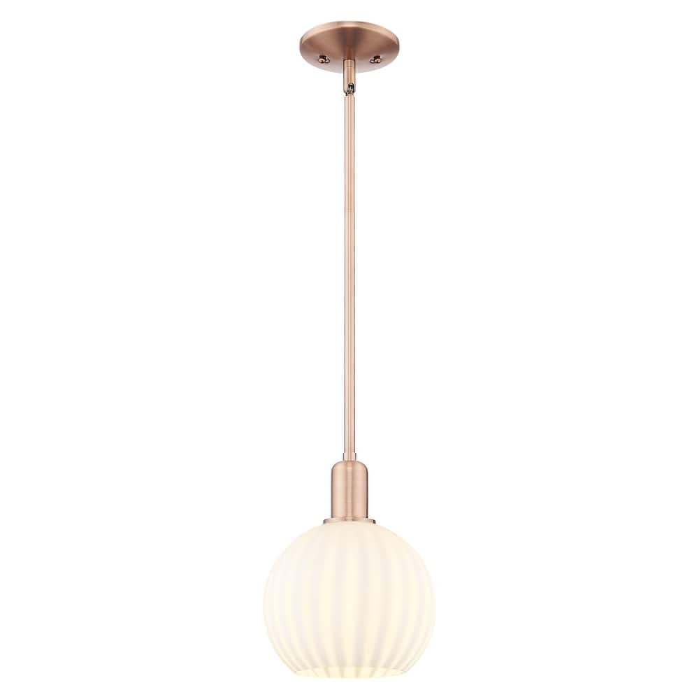 Innovations Lighting Endless Possibilities Arcadia - White Venetian - 1 Light 8" Stem Hung Mini Pendant