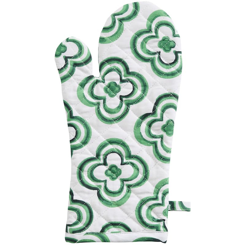 Patricia Heaton Home Green Geo Oven Mitt - 12 x 6 x 0.5