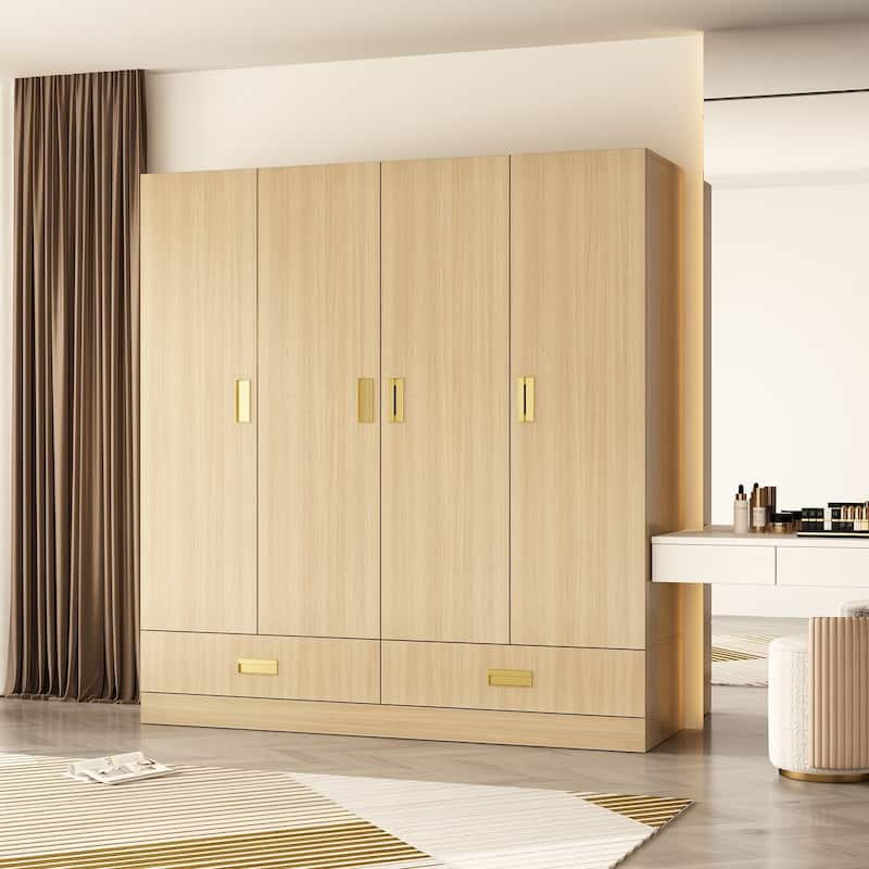 Large Wardrobe w/Optional Top Cabinet Bedroom Accent Closet Cabinet