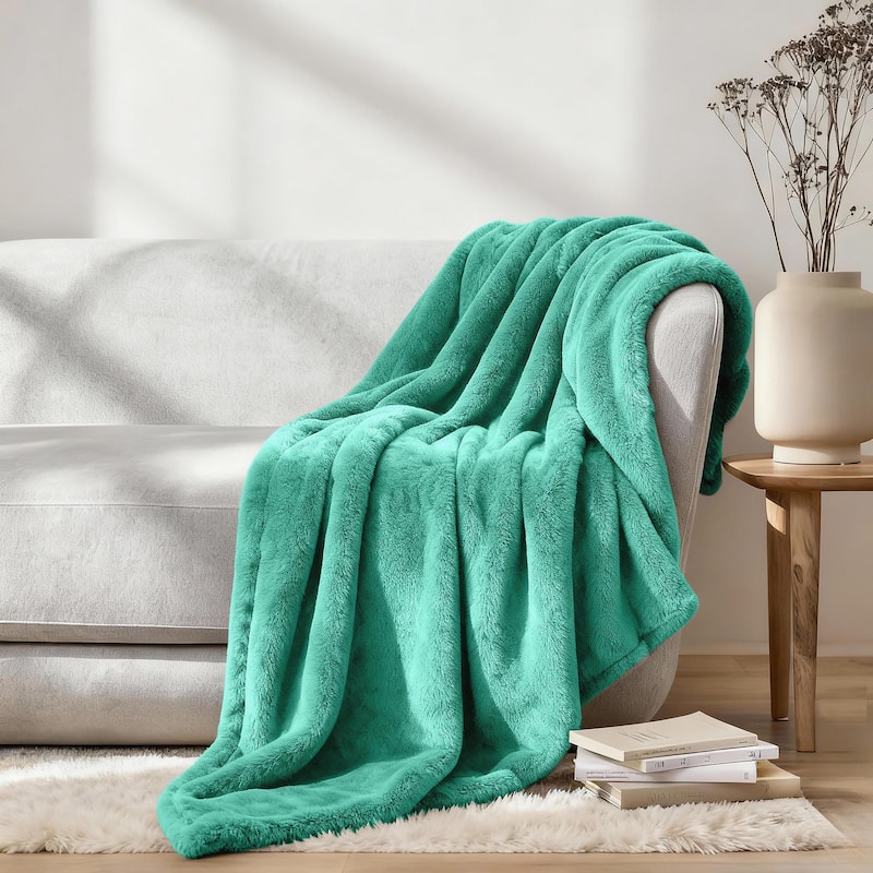 Superior Solid Fluffy Fleece Blanket, Plush and All Season