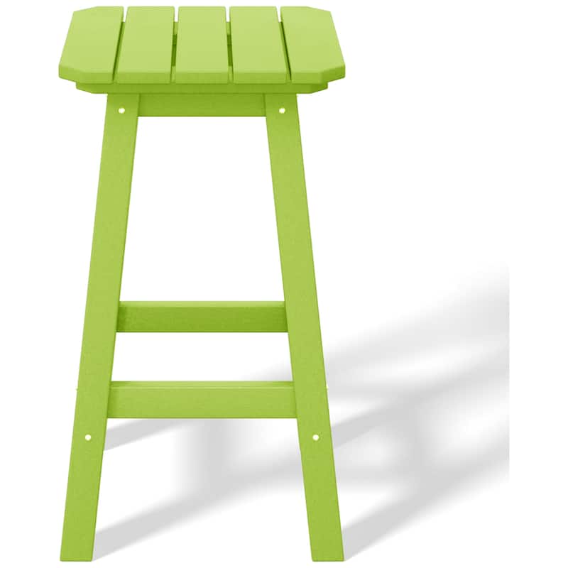 Laguna Hdpe All Weather Outdoor Patio 24" Square Counter Stool (Set Of 2)