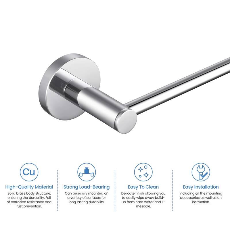 Circular 2-Piece Bathroom Hardware Set