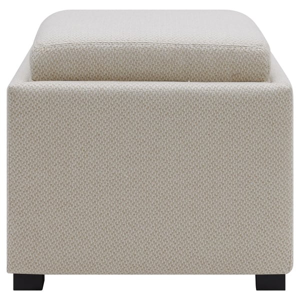 slide 2 of 11, Cameron Square Fabric Storage Ottoman with Tray