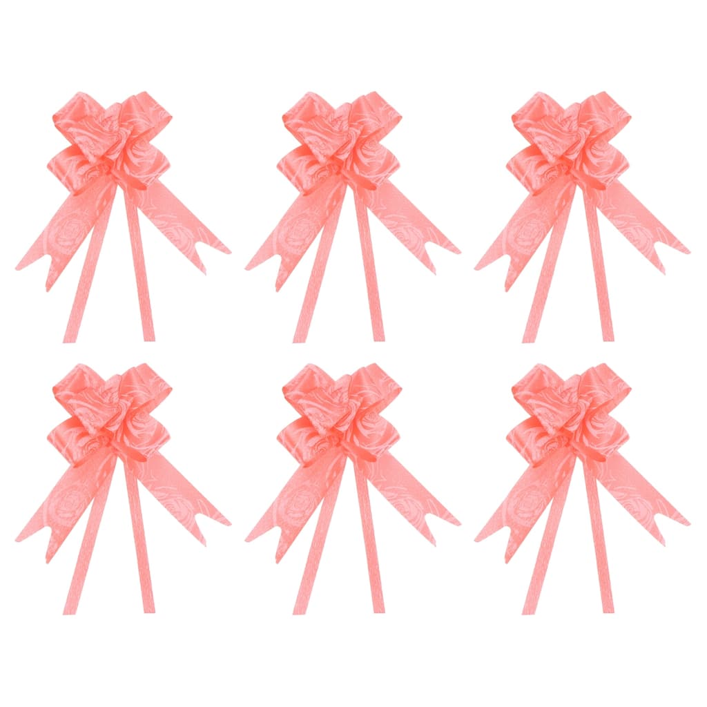 100Pcs Pull Bows Ribbon Gift Wrapping String Rose Pattern Bow Tie