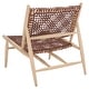 preview thumbnail 61 of 63, SAFAVIEH Bandelier Open Leather Weave Squared Accent Chair. - 26" W x 32" D x 31" H