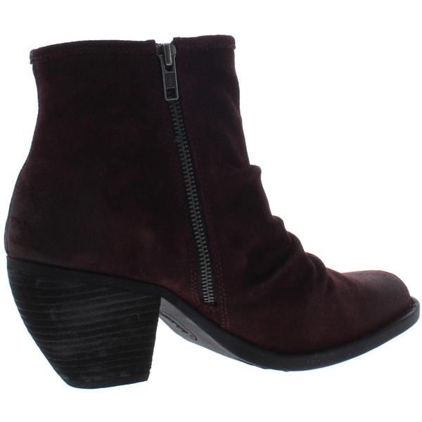 maroon suede boots womens