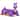 Qaba Indoor & Outdoor Caterpillar Kids Tunnel Climbing Toy, Toddler Play Tunnel for 3-6 Years Old, Purple
