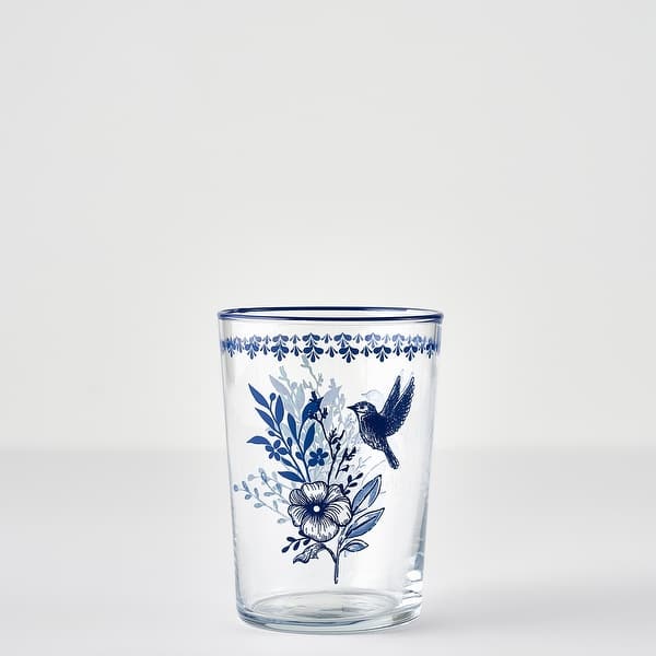 slide 2 of 3, Bleu Blanc Tumbler - Height: 10.6 in, Base diameter: 5.5 in Height: 10.6 in, Base diameter: 5.5 in