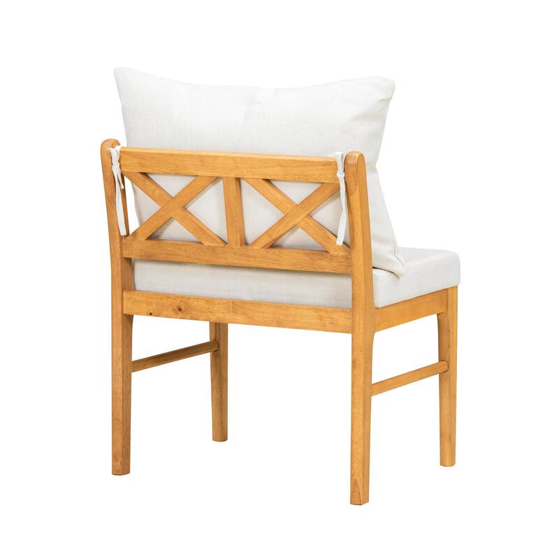Farmhouse Modern Dining Chairs Set of 2, with Tapered Solid Wood Legs