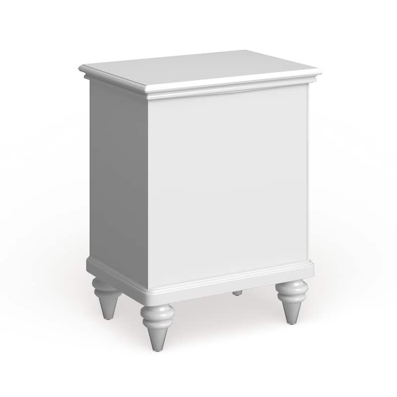 Bermuda 1-Drawer Brushed Off-White Nightstand