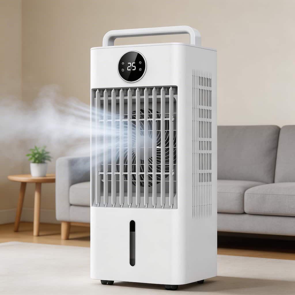 Swamp Cooler Evaporative Air Cooler, 90°+90° Oscillation, with Touch Key and Remote Control
