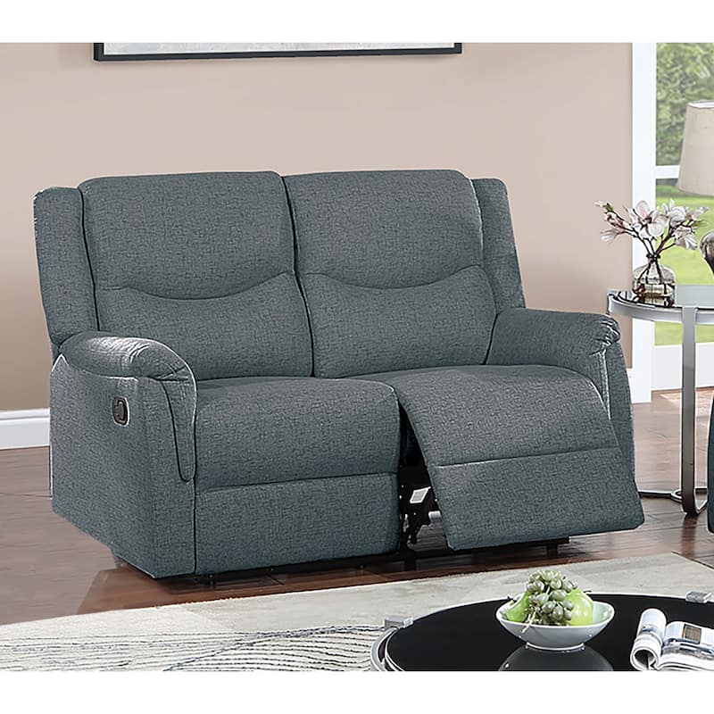 Poundex Recliner Loveseat - Dark Gray
