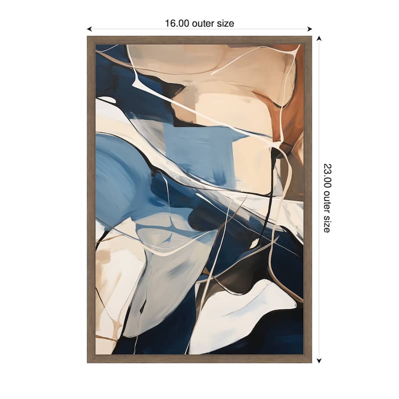 Kate and Laurel Abstract Fluid Movement by The Creative Bunch Studio Framed Canvas Wall Art Print