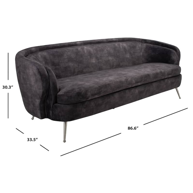 SAFAVIEH Home Maryssa Curved Back Sofa - 87"W x 34"D x 30"H