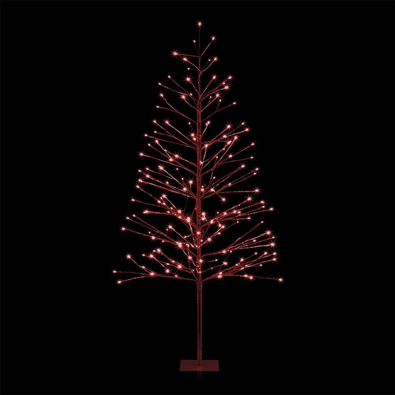 Alpine Corporation 60"H Indoor/Outdoor Artificial Christmas Tree with LED Lights