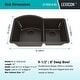 preview thumbnail 3 of 6, 32 Inch Lexicon Platinum Quartz Composite Drop-in Undermount Double Bowl Galaxy Mocha Kitchen Sink LP-7030-M-SO