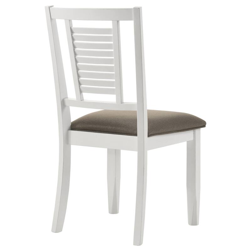 Appleton Washed Black Wood Dining Side Chair (Set of 2)