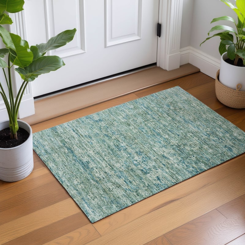 Machine Washable Indoor/ Outdoor Traditional Harmony Chantille Rug