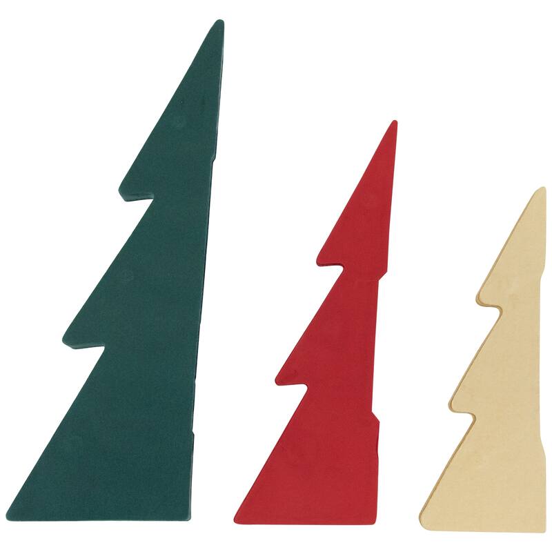Accordion Honeycomb Foldable Paper Christmas Trees - 15" - Set of 3