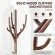 preview thumbnail 29 of 140, Tree-branch Rubberwood Freestanding Coat Rack with Hooks