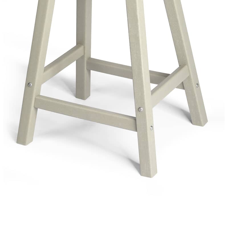 Laguna Hdpe All Weather Outdoor Patio 24" Saddle Seat Counter Stool (Set Of 2)