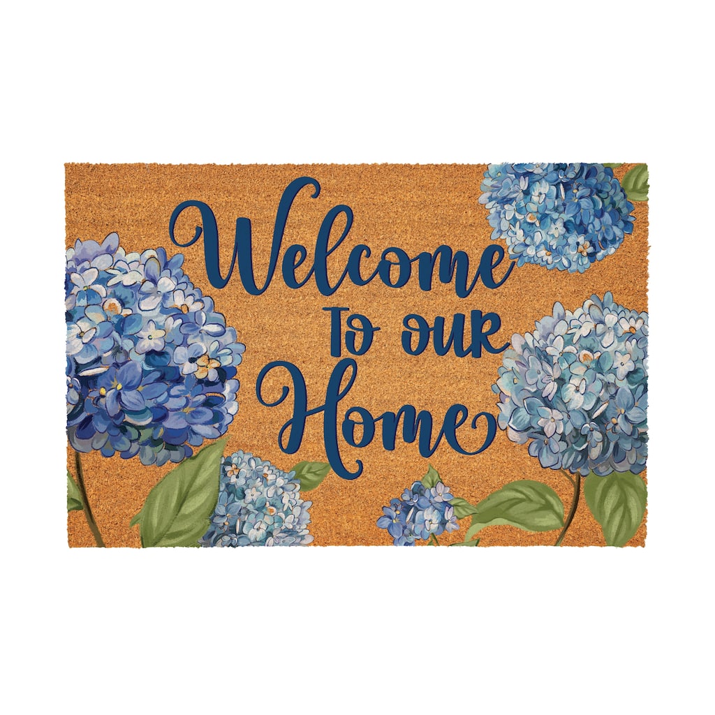 Hydrangea Haven Coir Door Mat