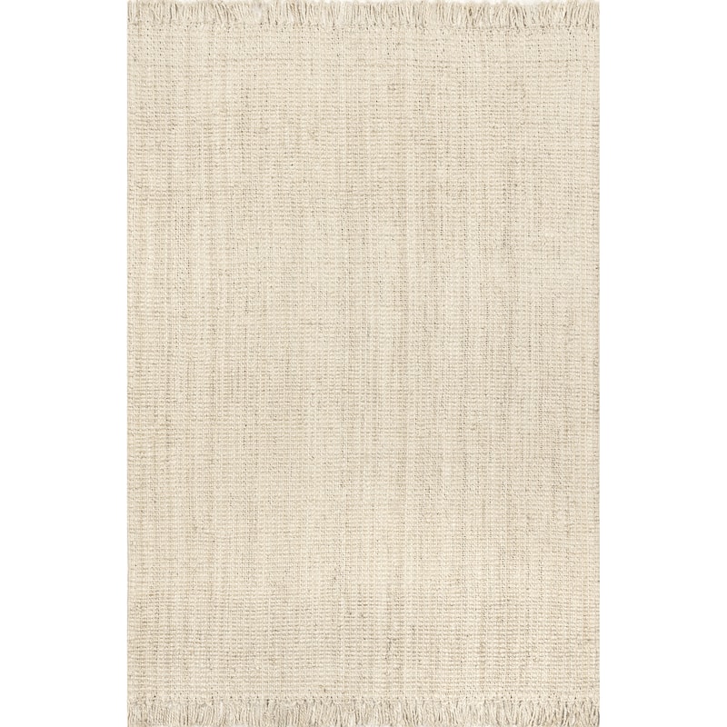 Nuloom Delilah Solid Chunky Jute Tassel Area Rug