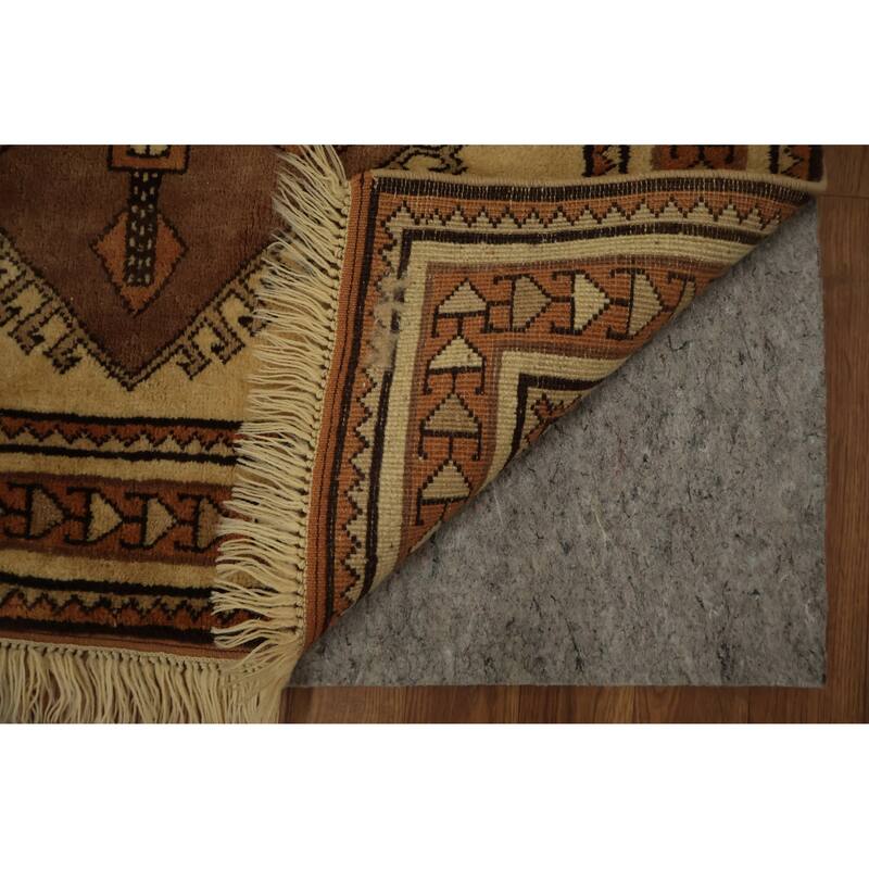 Hand Knotted Oriental 100% Wool Carpet Tribal Medallion Yellow & Gold Gabbeh Area Rug - 5' 5'' X 3' 4''