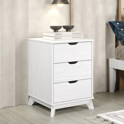 Purcell Wood 3 Drawer Nightstand