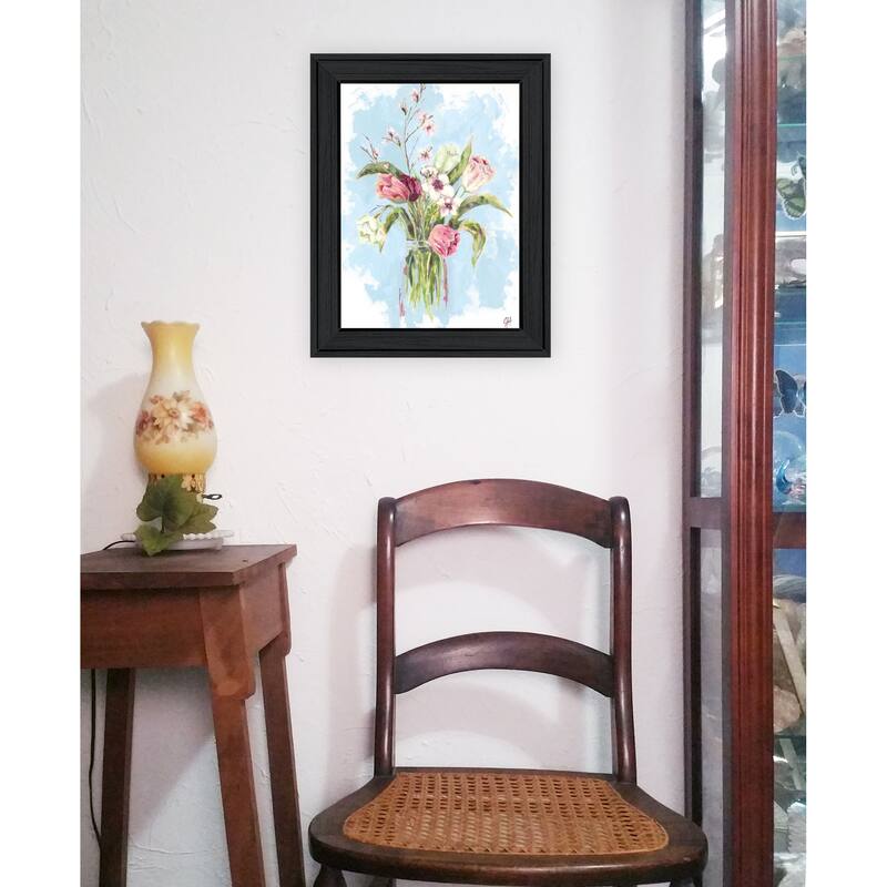 TrendyDecor4U Contemporary "Flourish" Framed Print Wall Art